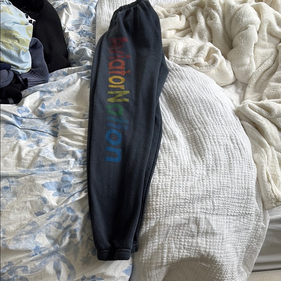 Black Aviator Nation Sweatpants - Picture 2 of 5